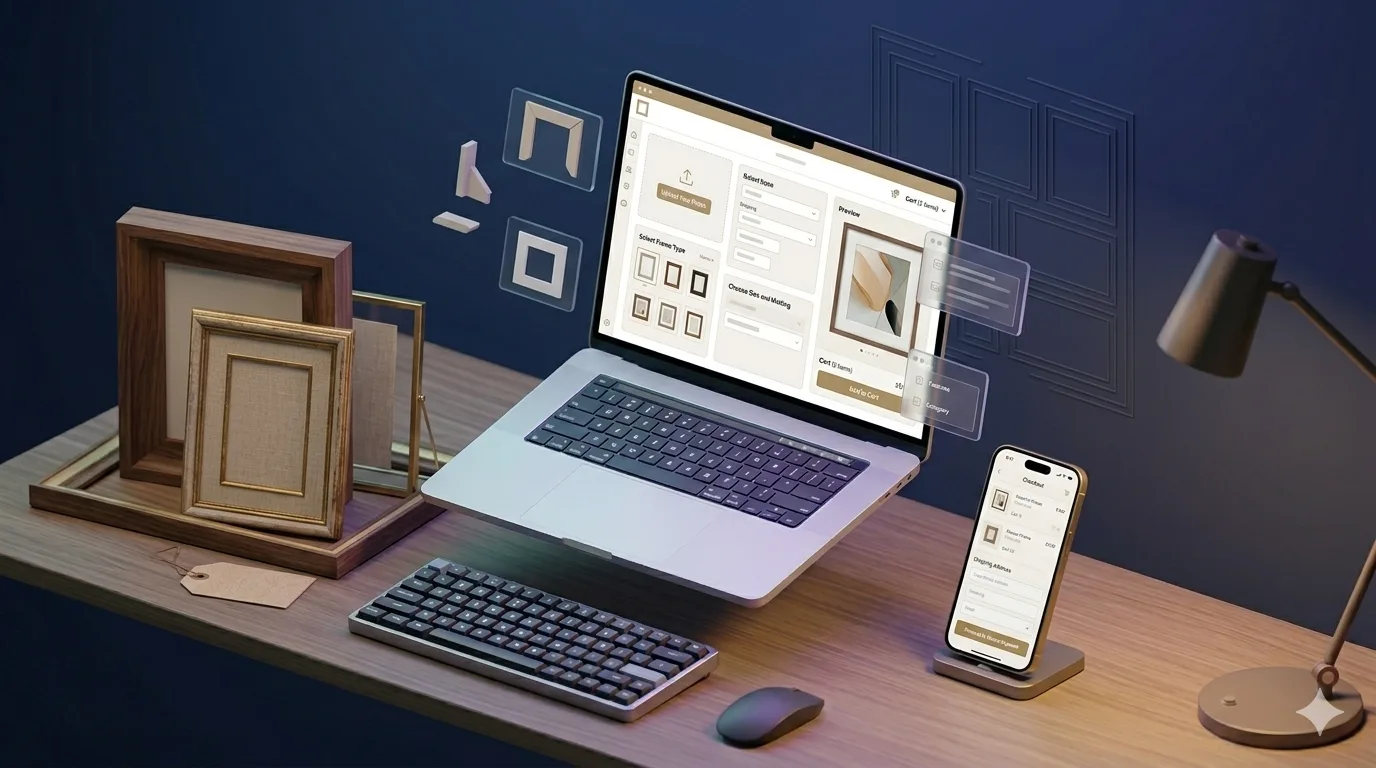 Golden Art Frames project mockup
