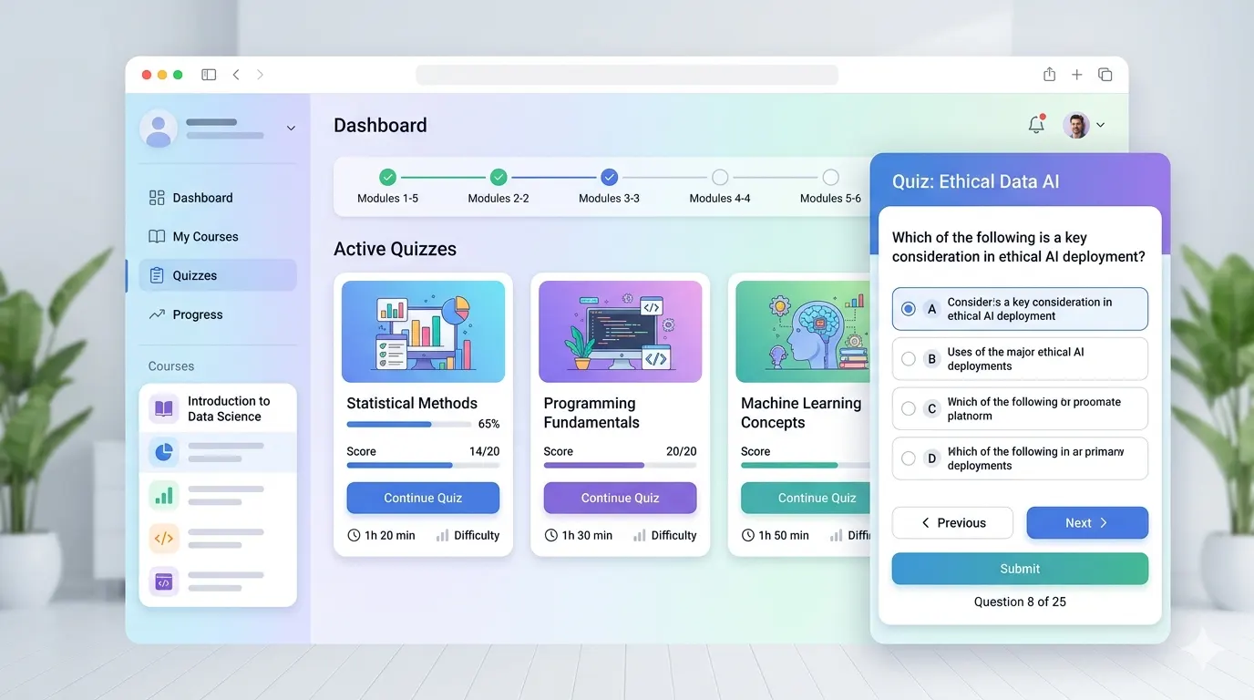 LMS Quiz AI Generated project mockup